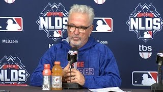 CHC@STL Gm1: Maddon talks strike zone and Lackey