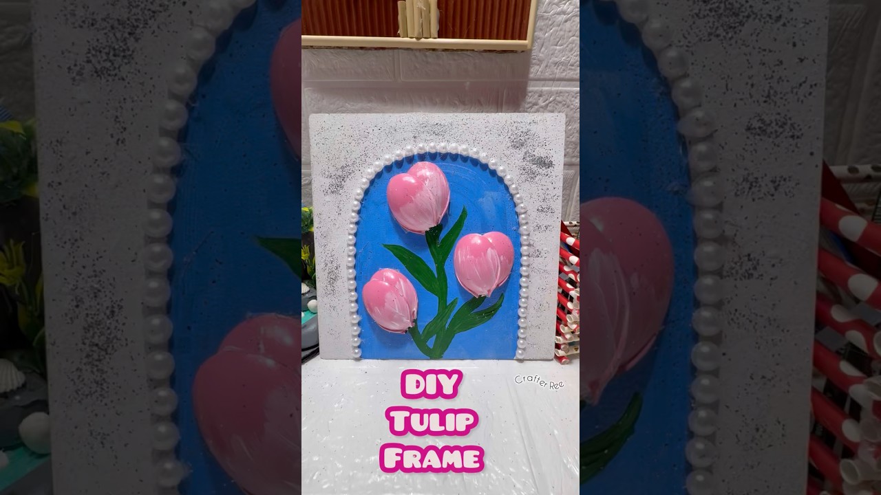 DIY Tulip frame with plastic Spoon 