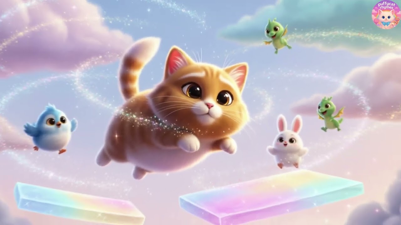 🚌🚨 Puffy Cat: Wheels on the Rescue Bus!–Help Your Friends,Emergency Sounds & Action Rhymes for Kids!