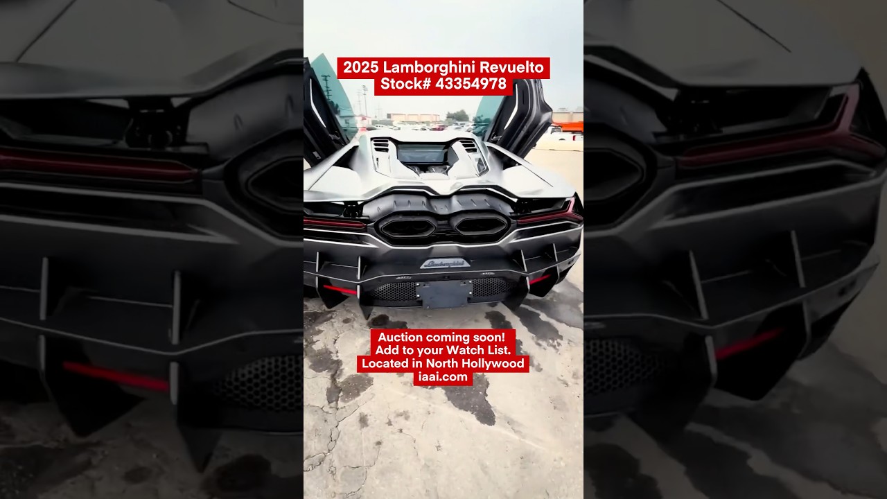 Only 233 Miles!🚨Watchlist Alert!🚨2025 Lamborghini Revuelto auction coming soon! iaai.com 