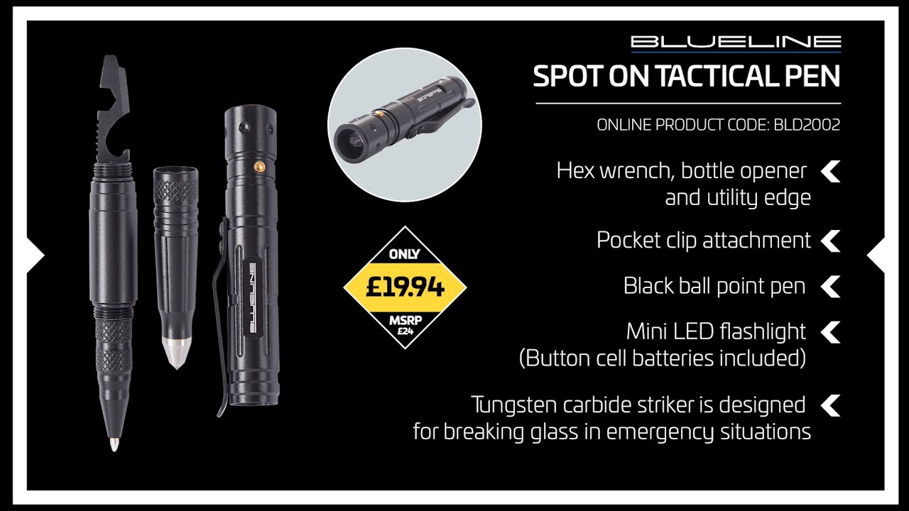 BLUELINE SPOT ON TACTICAL PEN