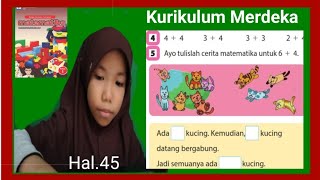 Jawaban matematika kelas 1 SD hal.45 || Kurikulum Merdeka|| Penjumlahan @GUcilchaNEL1964