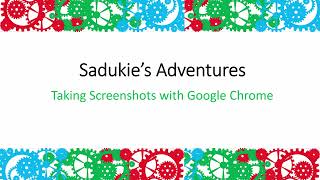 Screenshots with Google Chrome