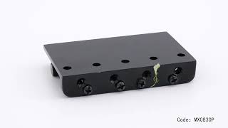 Musiclily Basic 57mm Top-loading Fixed Hardtail Bass Bridge for Precision/Jazz Bass 360 show