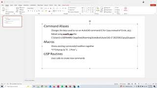 02 - Aliases, Macros, and LISP routines