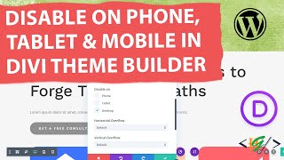 How to Disable Section, Row or Module on Phone, Tablet or Desktop in Divi Visual Builder WordPress