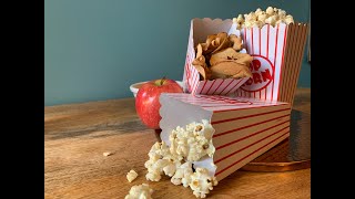 Movie Night Snacks - Pupcorn and Apple Crisps