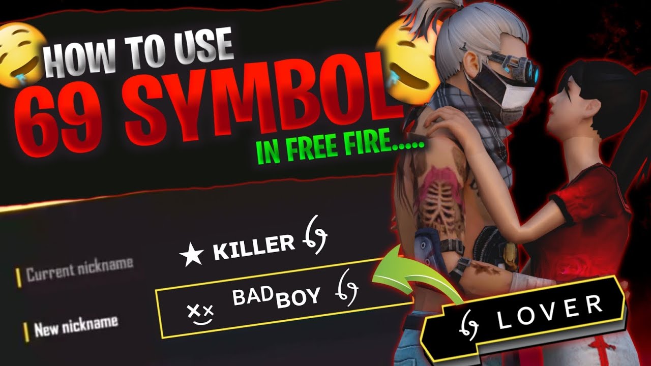 HOW TO USE 69 SYMBOL 🤫 IN FREE FIRE 
