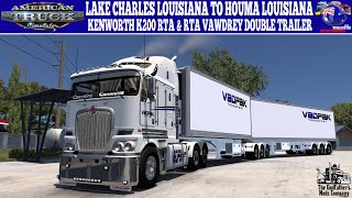 ATS : Lake Charles Louisiana To Houma Louisiana - Kenworth K200 & Vawdrey B-Double Reefer #kenworth