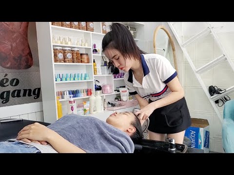 Head massage brings complete relaxation from the service of the barbershop so relaxing!