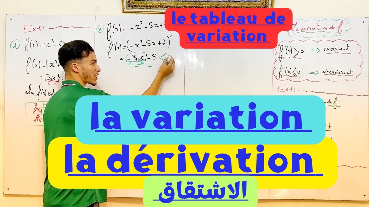 La dérivation | la variation et le tableau de variation