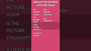 How to Hang a Picture in German! 🖼️ | German DIY Phrases