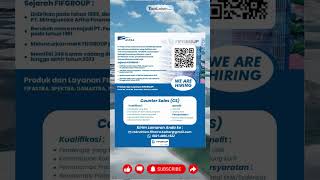 LOWONGAN KERJA TERBARI DI FIFGROUP #lowongankerja #loker #kerja #job #karir #infoloker #jobsearch