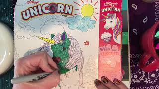 ASMR | Coloring a unicorn picture with some talking (Whispered)🦄 screenshot 2