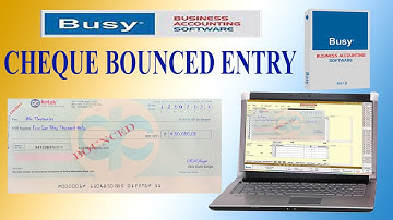 Cheque Bounced Entry in Busy | How to Pass Cheque Bounce Entry in Busy | Cheque Return Entry in Busy