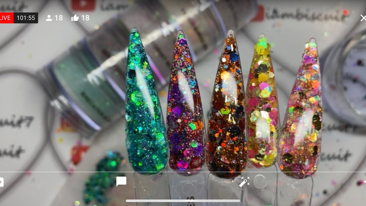 Glitter Acrylic Powder Mixes #4 | 🔥 | Purchase Link Below | Create Your Own for Nails