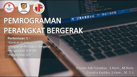 Pemrograman Perangkat Bergerak - Pertemuan 1 (Institut Teknologi Telkom Purwokerto)