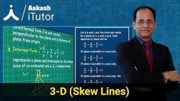 3-D (Skew Lines) - JEE Main 2021 Crash Course | Aakash Digital