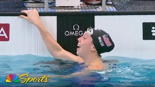 Famous Gretchen Walsh SMASHES 50m butterfly world record at Swimming World Cup in Carmel | NBC Sports Net Worth