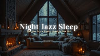Soft Piano Jazz with Fireplace Sounds ❄️ Cozy Winter room Ambience for Deep Sleep screenshot 5