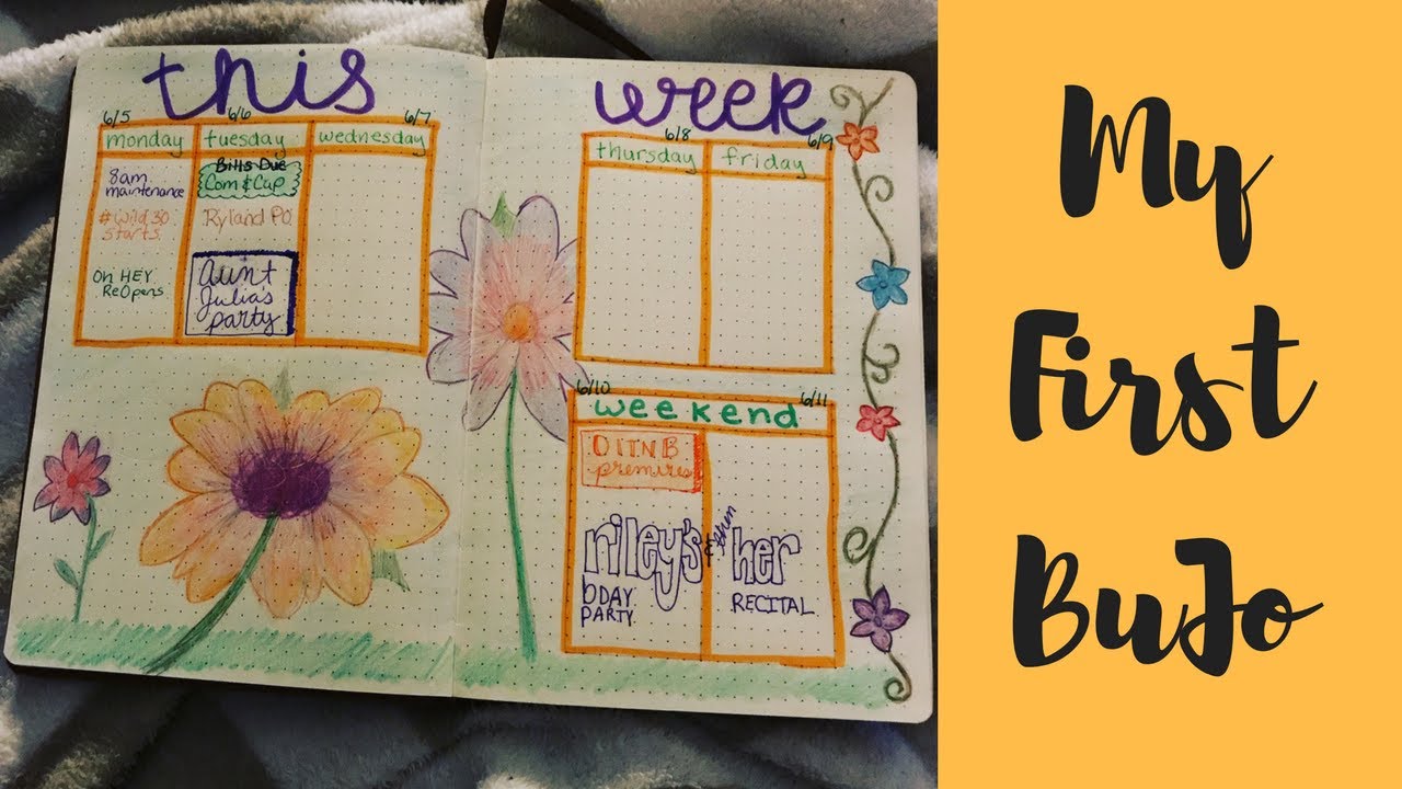 My First BuJo Spread EVER!! | Mistakes & All