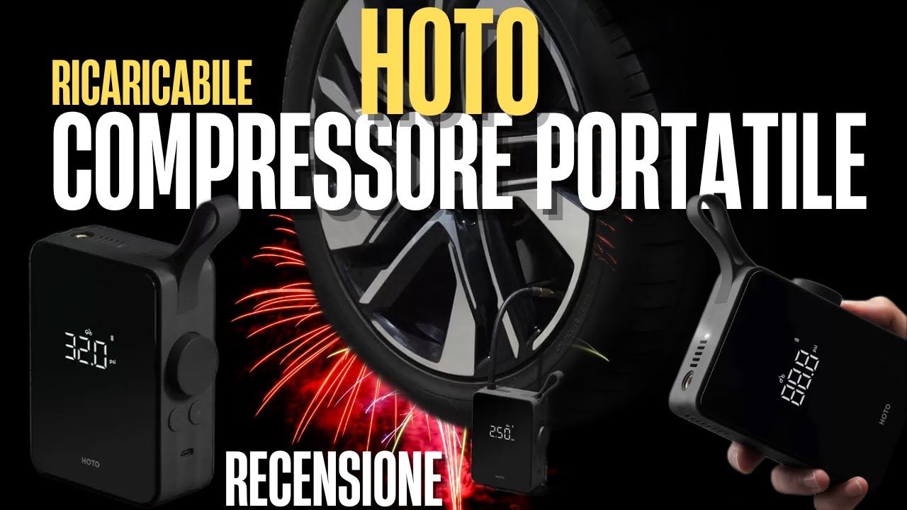 BEST RECHARGEABLE COMPRESSOR for Cars/Campers/Motorcycles/Bikes/Scooters -  HOTO Review 