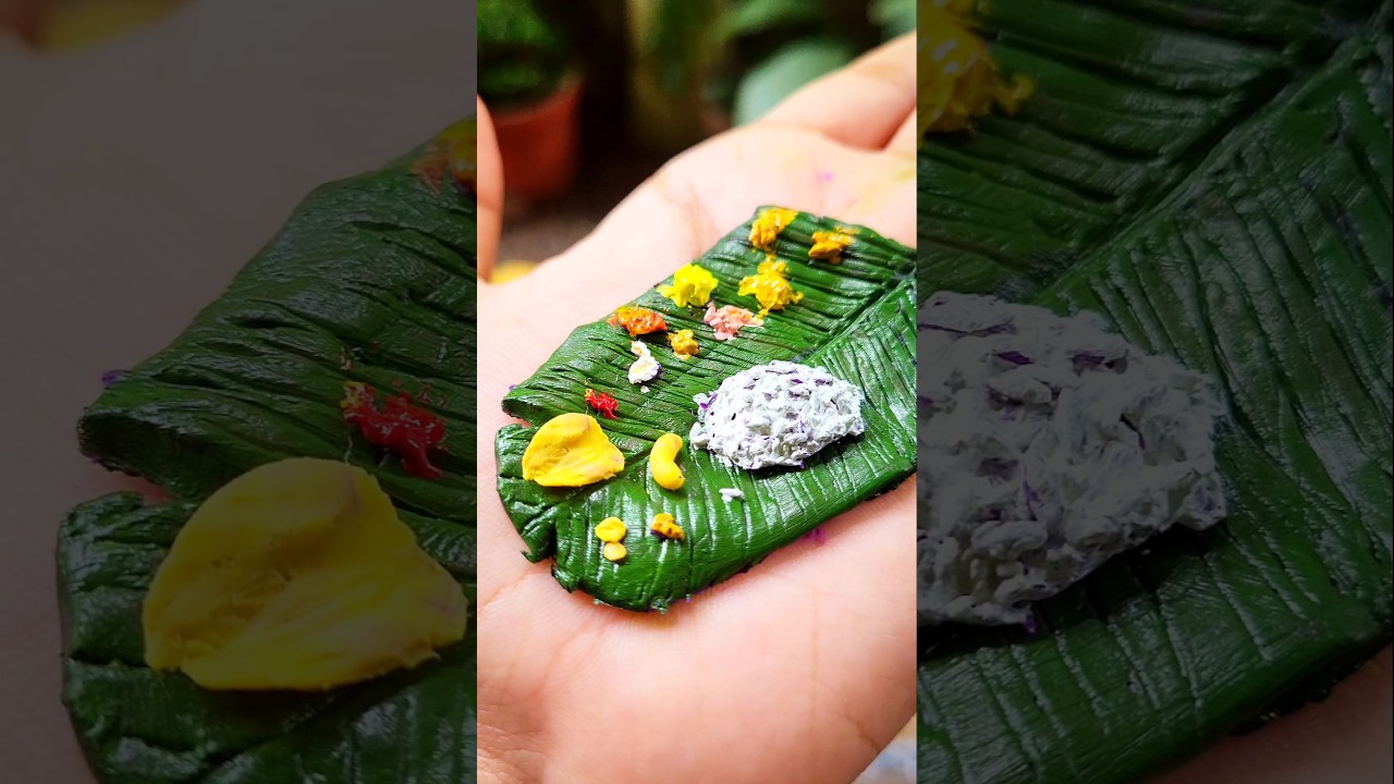 Miniature onam sadhya with clay🌸🏵 
