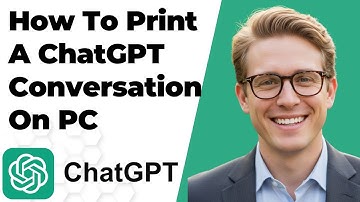 How To Print A ChatGPT Conversation On PC   Quick Tutorial (FULL GUIDE 2025)