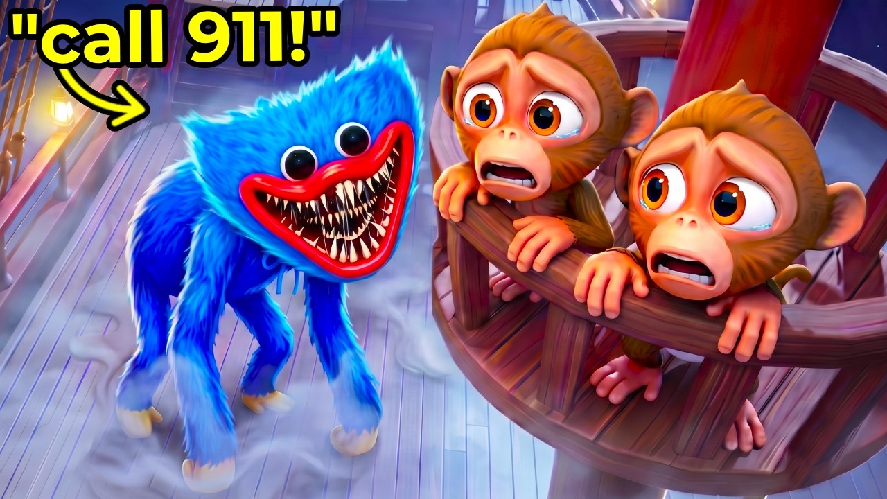 We Built A SKYBASE To Survive HUGGY WUGGY! (I Am Monkey VR)