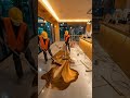 Caramel Epoxy Floor Timelapse | stunning Retail Cafe and showroom Transformation #shorts #satisfying