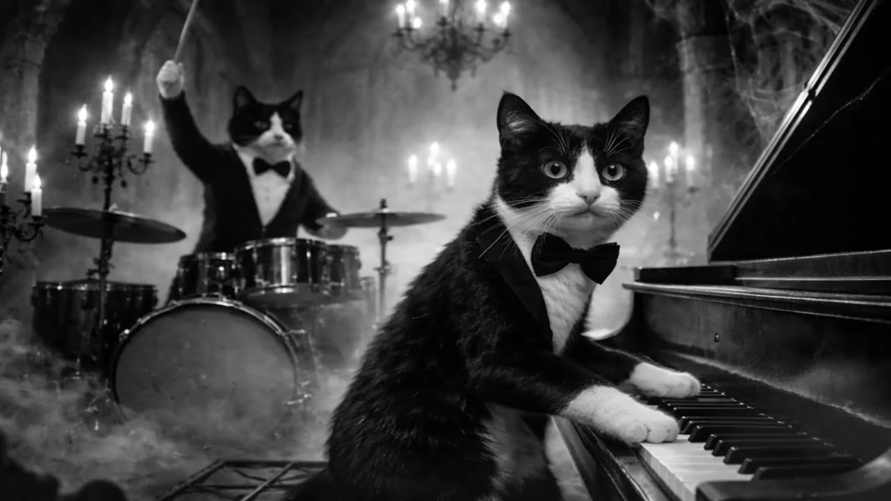 Cats Play By The Moonlight