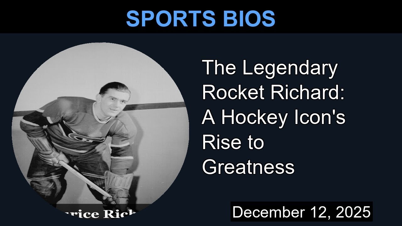 The Legendary Rocket Richard: A Hockey Icon's Rise to Greatness ...