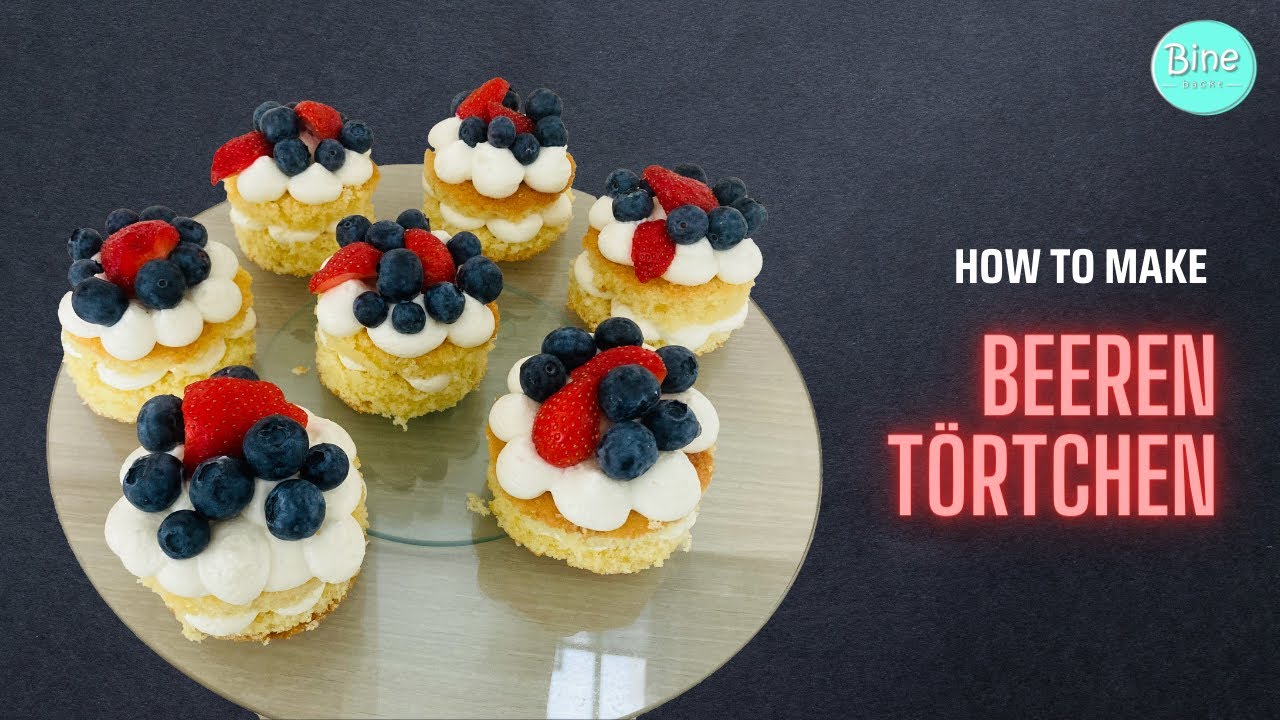 Lecker leichte und einfache Beeren-Quark-Törtchen- Mini-Torte
