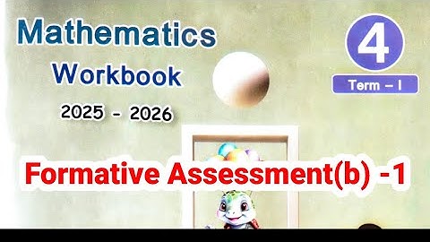 EM 4th standard maths term 1 formative assessment 1 workbook answers 2025 2026