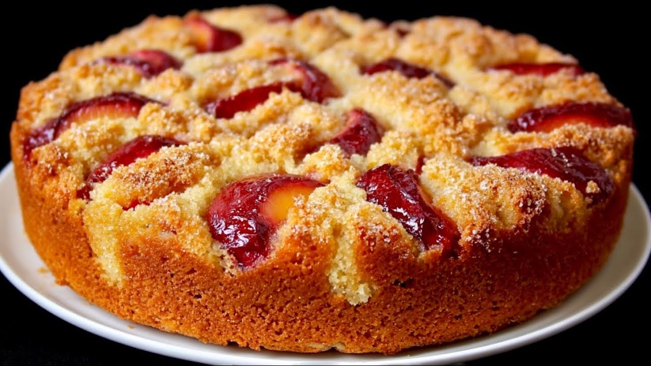 Знаменитый персиковый пирог, который тает во рту! Просто и вкусно!