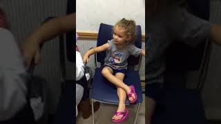 Arizona at 3 1/2 getting flu shot