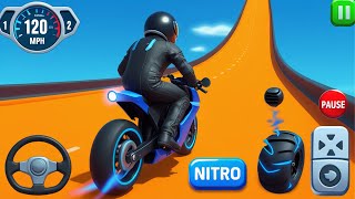 Crazy Bike Mega Ramp Impossible Racing - GT Bike Stunt Tracks - Android Gameplay #7 screenshot 2