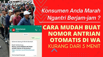 Cara Buat Nomor Antrian Otomatis & Sistem Antrian dg Aplikasi Antrian WA di HP Tanpa Mesin Antrian