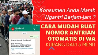 Cara Buat Nomor Antrian Otomatis & Sistem Antrian dg Aplikasi Antrian WA di HP Tanpa Mesin Antrian
