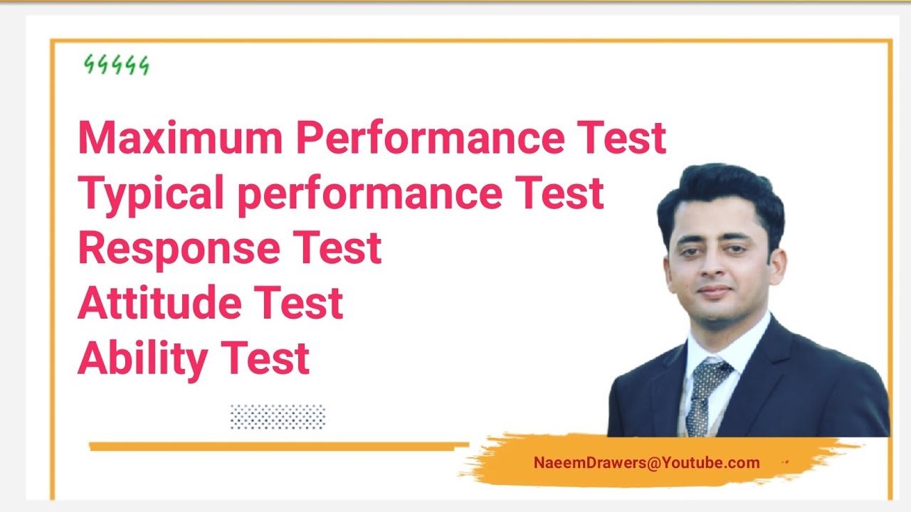 Maximum Performance Test Typical Performance Test Response Test 
