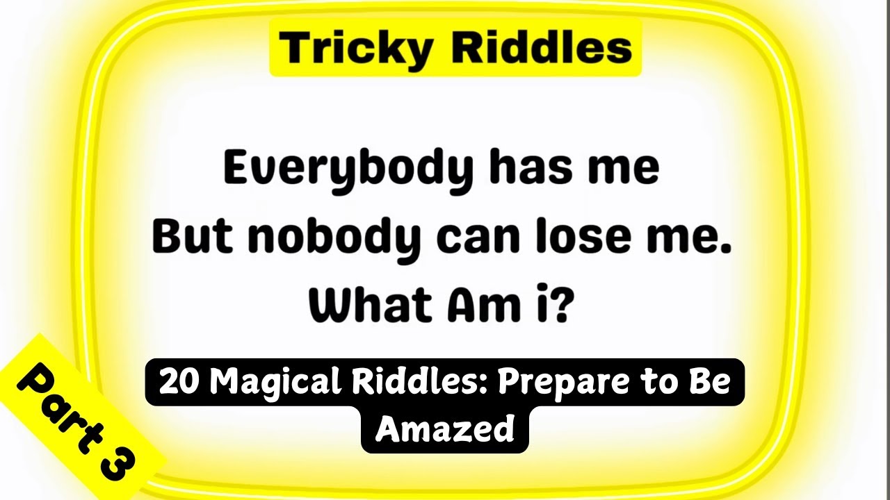 20 Tricky Riddles That Will Blow Your Mind! 🤯 Brain Teasers Riddles ...