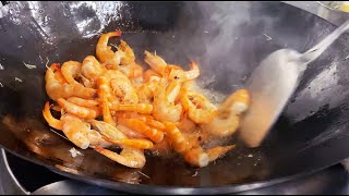 ソフトシェルシュリンプの四川汁なし鍋　　干鍋軟殻蝦　Soft Shell Shrimp in Sichuan Soupless Pot