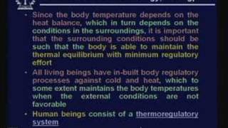 Lecture - 36 Inside Design Conditions Thermal Comfort