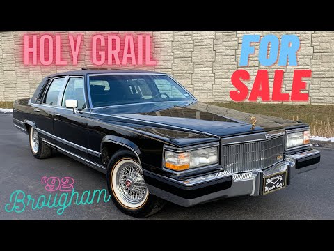 1992 Cadillac Brougham d&rsquo;Elegance $1,000 कोई रिजर्व नहीं ट्रिपल ब्लैक वोग HOLY GRAIL 5.7 MOONROOF बिक गया