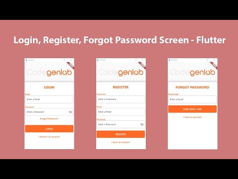 Flutter: Login, Register, Forgot Password Screen UI [Source Code]