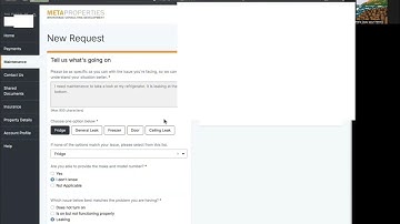 Creating Maintenance Request For Tenants