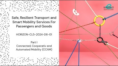 Horizon Europe Mobility Call 2024 – Part I (CCAM)