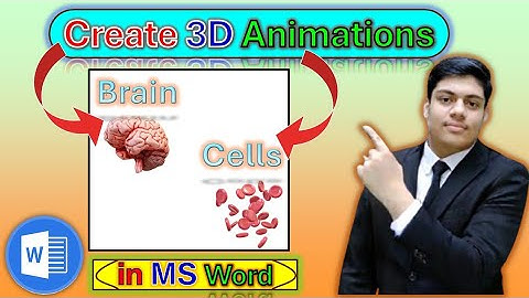 How to Create 3D Animations in MS Word.| How to Create 3D Models in MS Word.