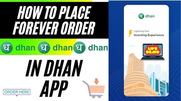 How to Place Forever Order in Dhan App | #dhanapp @DhanHQ  | Financial Adda