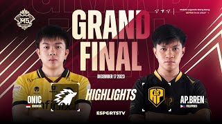 ONIC Esports vs AP Bren HIGHLIGHTS Grand Final M5 World Championship | APBR VS ONIC